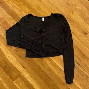 Sunday Best Cropped Ripped Long Sleeve